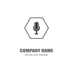 Microphone Logo Template vector symbol