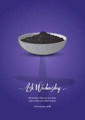 Ash Wednesday. Vector illustration