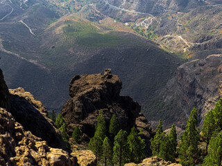Der Blick von einem  Plateau  in die Weite dieser Landschaft	
