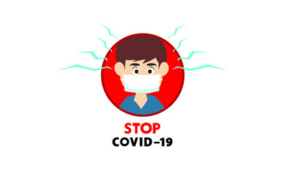 Protective face mask against and stop corona virus,Covid-19.
