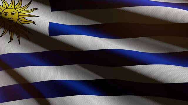 Uruguay flag - loop animation