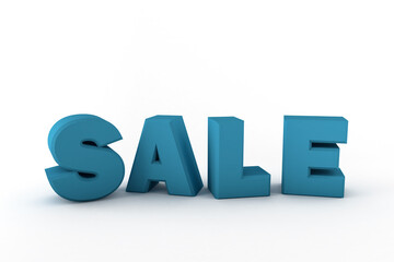 3d rendering of a sale sign