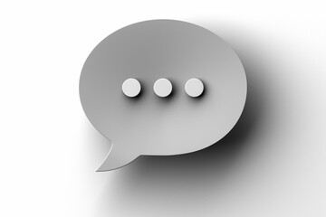 つぶやきのマークの3Dイラスト