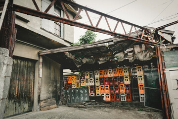 Naklejka premium old abandoned factory