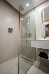 White clean modern minimal bathroom