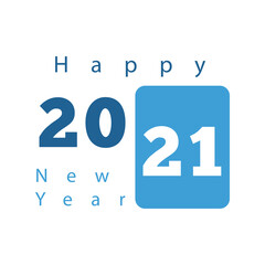 happy new year celebration lettering in blue background
