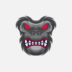 gorilla mascot logo premium