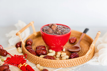 Chinese traditional food, Laba porridge. Breakfast cereals, healthy eating. Laba festival, Chinese New Year, Spring festival concept
