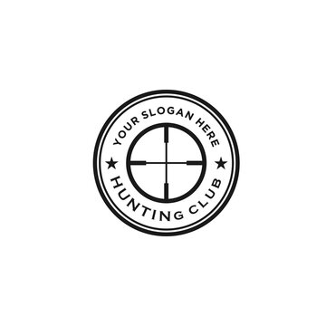 Hunting club with target design emblem logo 