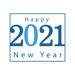 happy new year celebration lettering in square frame