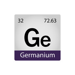 32 chemistry element. Germanium element periodic table. Chemistry concept. Vector illustration perfect for cards, posters, stickers.