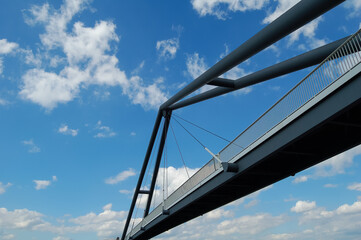 clouds and blue sky with modern bridge 