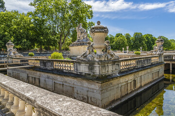 Remarkable garden and first public garden in Europe: Nimes Gardens of the Fountain (Jardin de la...