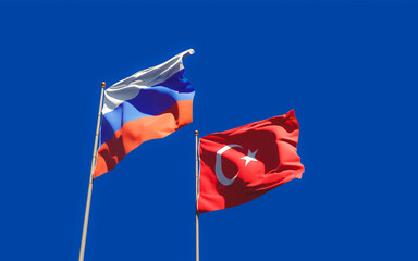 Flags of Turkey and Turkey.