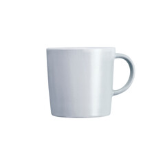 Gray mug isolated on white background