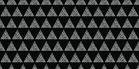 Doodle pattern with triangles Hand drawn seamless grunge background  