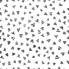 Doodle pattern with triangles Hand drawn seamless grunge background  