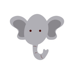 cute elephant little animal head character