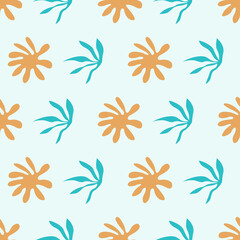 Obraz premium Vector tropical leaves seamless repeat pattern design background. Perfect for modern wallpaper, fabric, home decor, and wrapping projects.