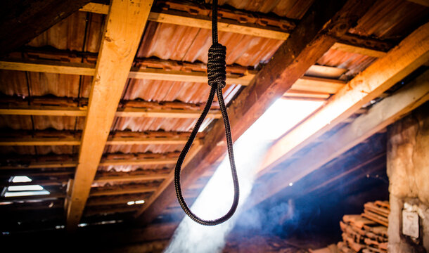 A noose hanging around his neck, a suicide committed, horrific scenes in a dark attic