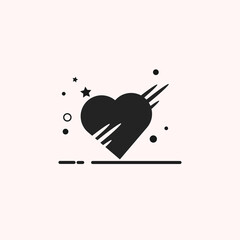 Happy Valentine's Day, Realistic Romance with red heart shape, Valentine's Day Greetings. Vector Illustration