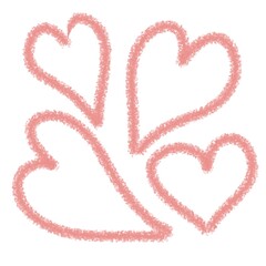 Red shape of heart. Card for lovers