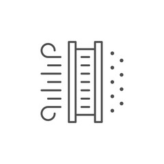 Air filtration line outline icon