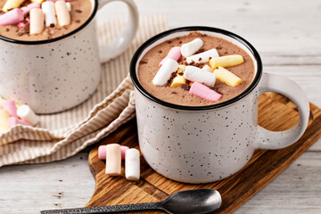 Hot chocolate with marshmallow