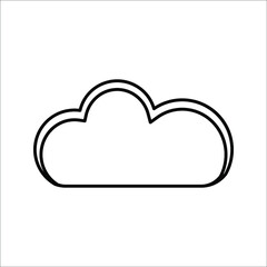 cloud computing icon on white