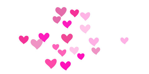 Heart confetti falling beautifully chaotically.