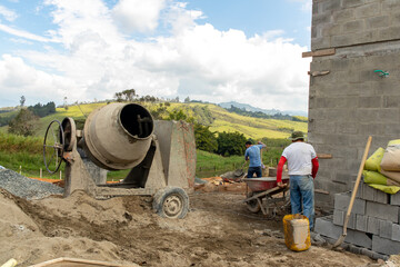 builders on a construction site