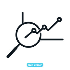 Business Analysis icon template color editable. Analysis symbol vector illustration for graphic and web design.