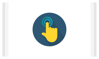 Touch flat icon vector template, Technology design icon concepts, Creative design