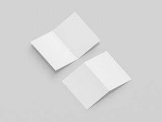 3D Illustration. Squareleaflet brochure mockup isolated