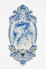 Azulejos, House façade, Aveiro, Beira, Portugal