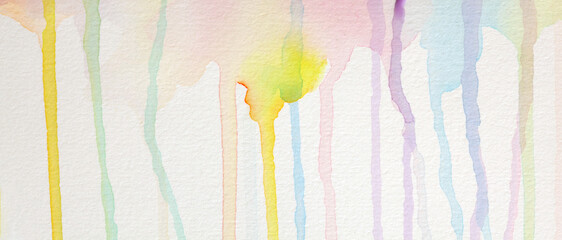 Flow Abstract watercolor and acrylic painting. Color canvas texture horizontal background.