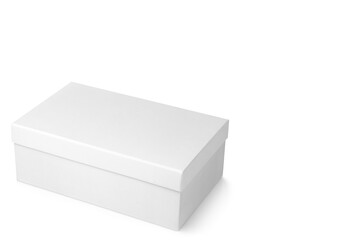 Shoe box isolated on white background. 3D Illustration