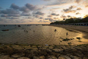 The coast of Indian ocean on island Bali