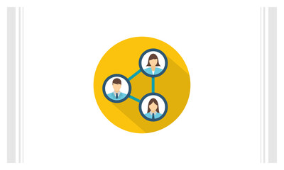 Share flat icon vector template, Technology design icon concepts, Creative design