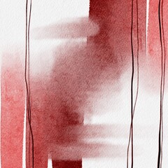 Hand Drawing Red Watercolour Watercolor Canvas Background Wallpaper