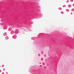Bright Pink Hand Drawing Watercolour Watercolor Alcohol Ink Abstract Background Blank Banner Template Card Texture