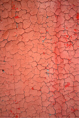 Red cracked wall in Forbidden City, close-up