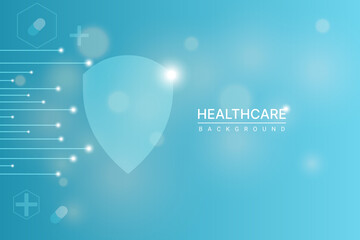 Healthcare, medical, technology and science wallpaper template. vector illustration