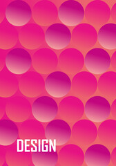 Abstract background design with pink bubbles