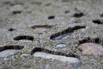 frozen ground below zero stone detail