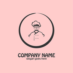 chef hat vector logo. chef hat logo vector illustration. restaurant logo. cooking logo