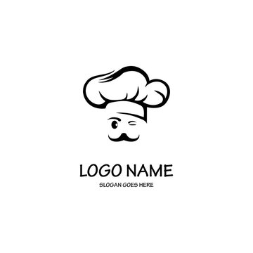chef hat vector logo. chef hat logo vector illustration. restaurant logo. cooking logo