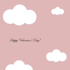 Valentines day card pink design vector illustration