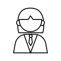 profession attorney worker avatar line style icon
