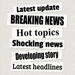 Breaking news vector template